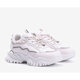 Béžové tenisky se silnou podrážkou Desiare béžový 1