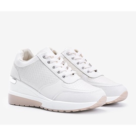 Béžové klínové tenisky s pleteným vzorem Dianne béžový 1