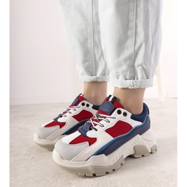 Tmavě modré tenisky na vysoké podrážce Omerta bílý námořnická modrá 1