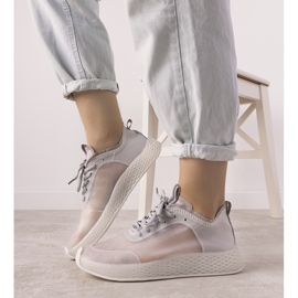 Šedé průhledné sportovní tenisky Alicante šedá 2