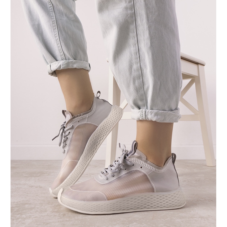 Šedé průhledné sportovní tenisky Alicante šedá 2