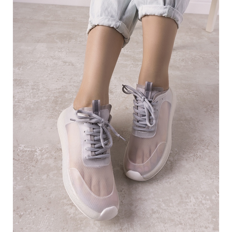 Šedé průhledné sportovní tenisky Alicante šedá 1