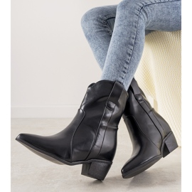 Černé kovbojské boty na sloupku Perlage černý 1