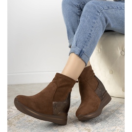 Hnědé tenisky s vložkou hadí kůže Garibay hnědý 1 Hnědé tenisky s vložkou hadí kůže Garibay hnědý 1