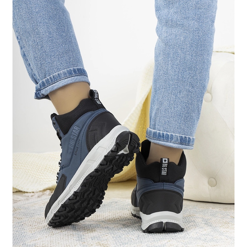 Tmavě modré trekové boty Big Star Ivanna černá 1