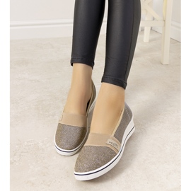 Tenisky na klínku Golden Burris zlatý 2 Tenisky na klínku Golden Burris zlatý 2