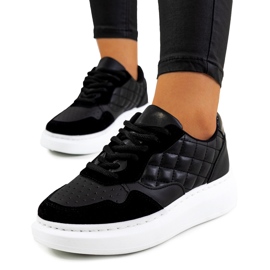 Černé tenisky na platformě Gasperi černý 1