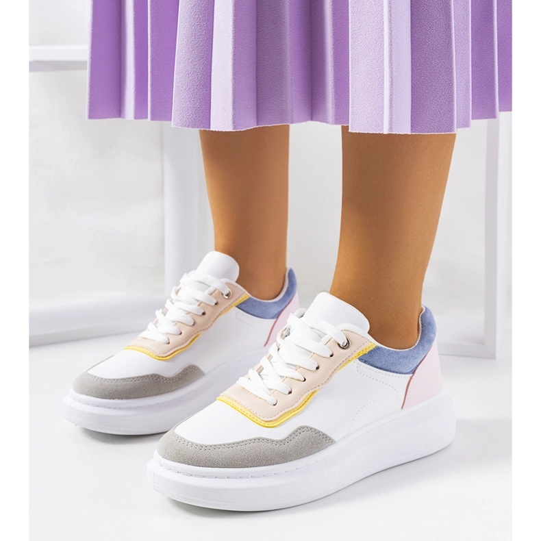 Bílé dámské tenisky Selma Blue bílý 1 Bílé dámské tenisky Selma Blue bílý 1