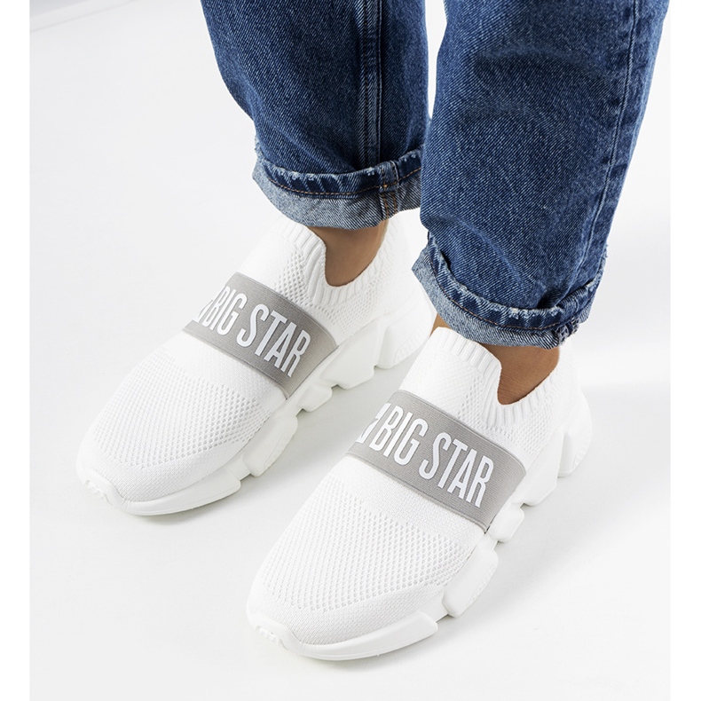 Bílé sportovní boty Big Star JJ274297 bílý 2