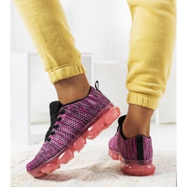 Růžové sportovní tenisky Melange Anya černá 1