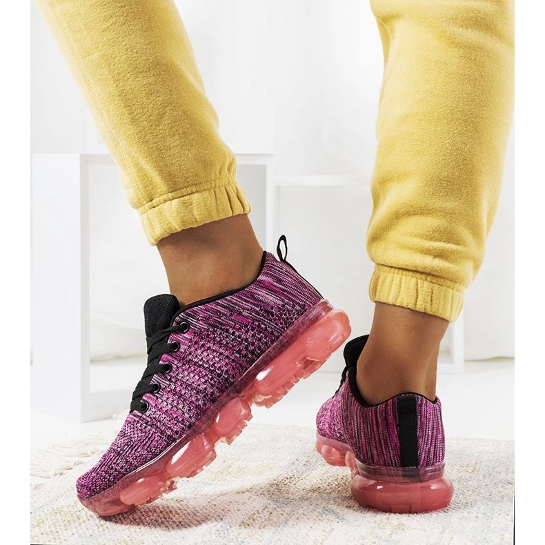 Růžové sportovní tenisky Melange Anya černá 1