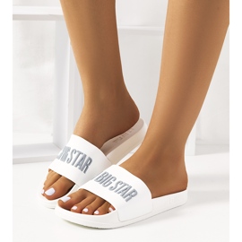 Bílé dámské pantofle Big Star FF274A199 101 bílý 1