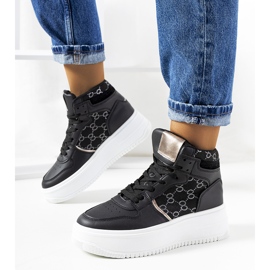 Černé tenisky na platformě Dennis černá 1