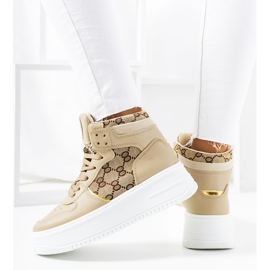 Béžové tenisky na platformě Dennis béžový 1