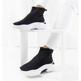 Černé vysoké tenisky černá 1