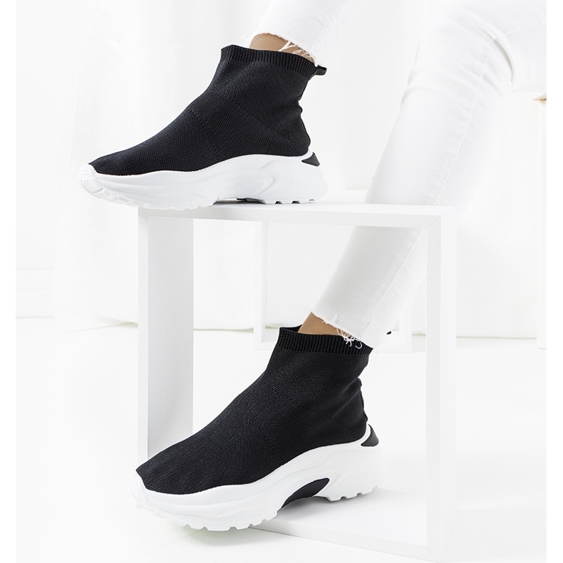 Černé vysoké tenisky černý 1