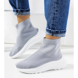 Šedé vysoké tenisky od Jennifer šedá 1