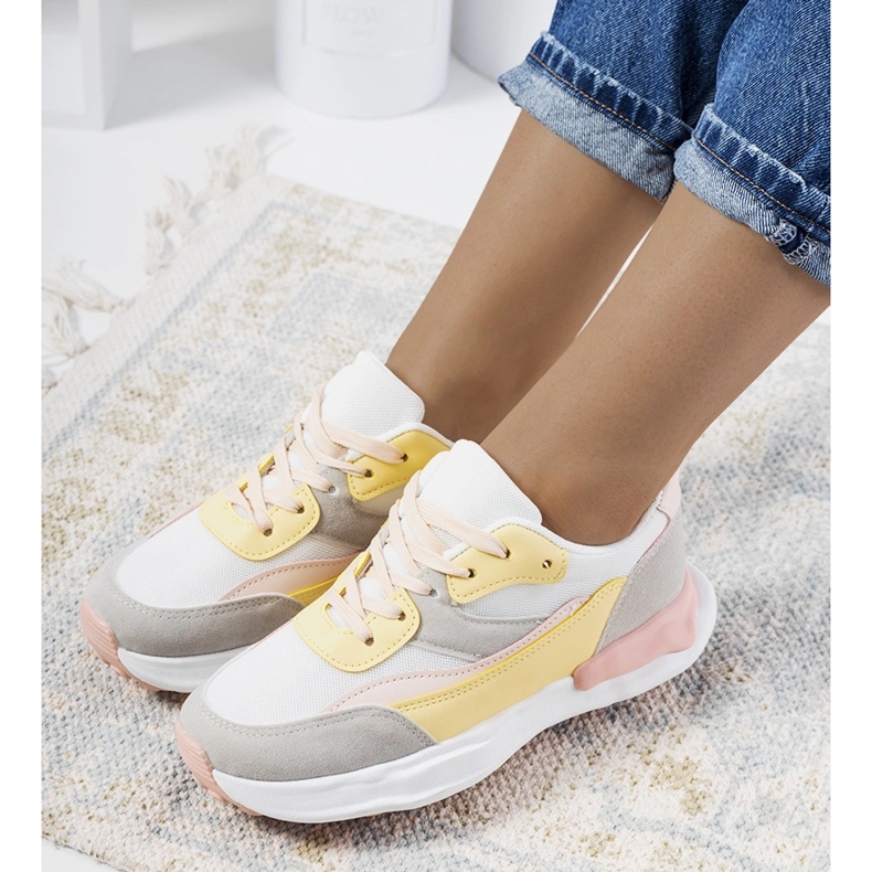 Žluté dámské tenisky Pagnotto růžový 1 Žluté dámské tenisky Pagnotto růžový 1