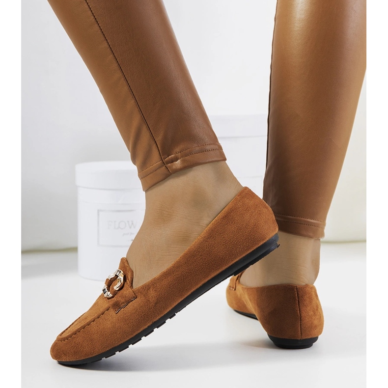 Hnědé dámské mokasíny od Leila hnědý 1