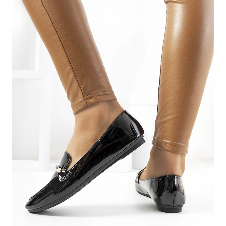 Lakované mokasíny Black Poppy černý 2