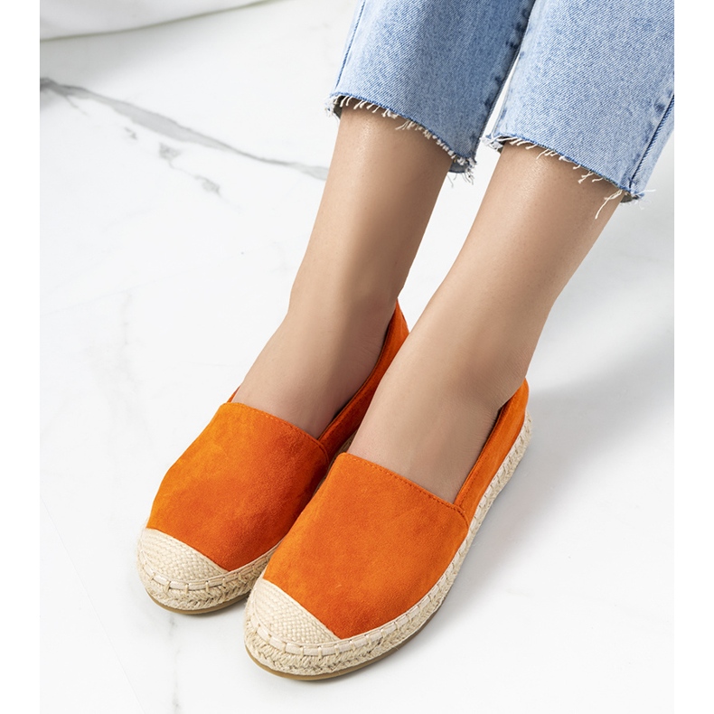 Oranžové dámské espadrilky Mathea oranžový 1
