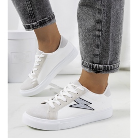 Bílé a šedé tenisky Dings bílý stříbro šedá 1