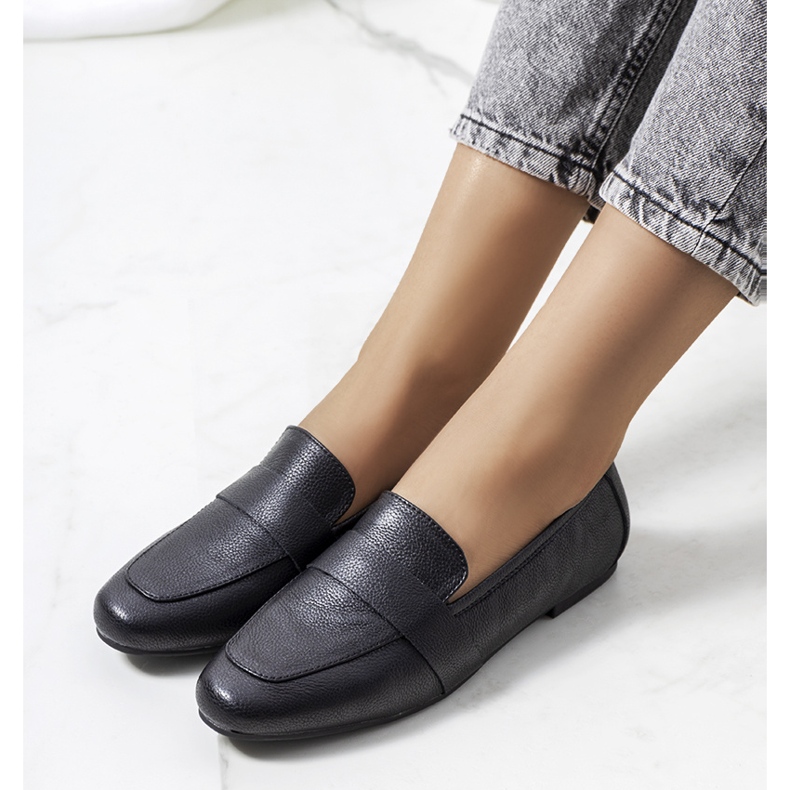 Černé kožené dámské boty Maple černý 1