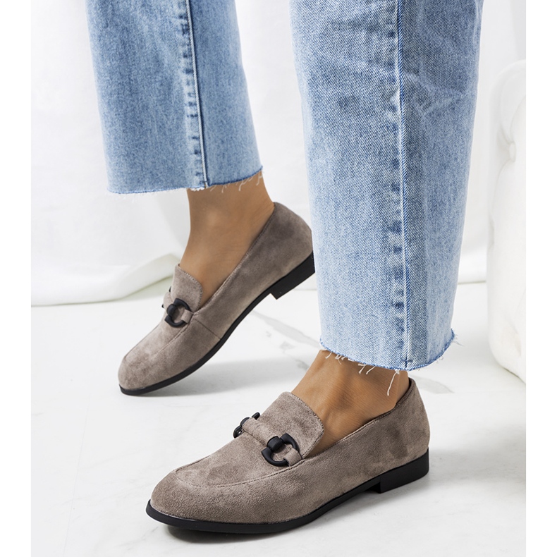 Šedé kožené boty značky Talisa šedá 1