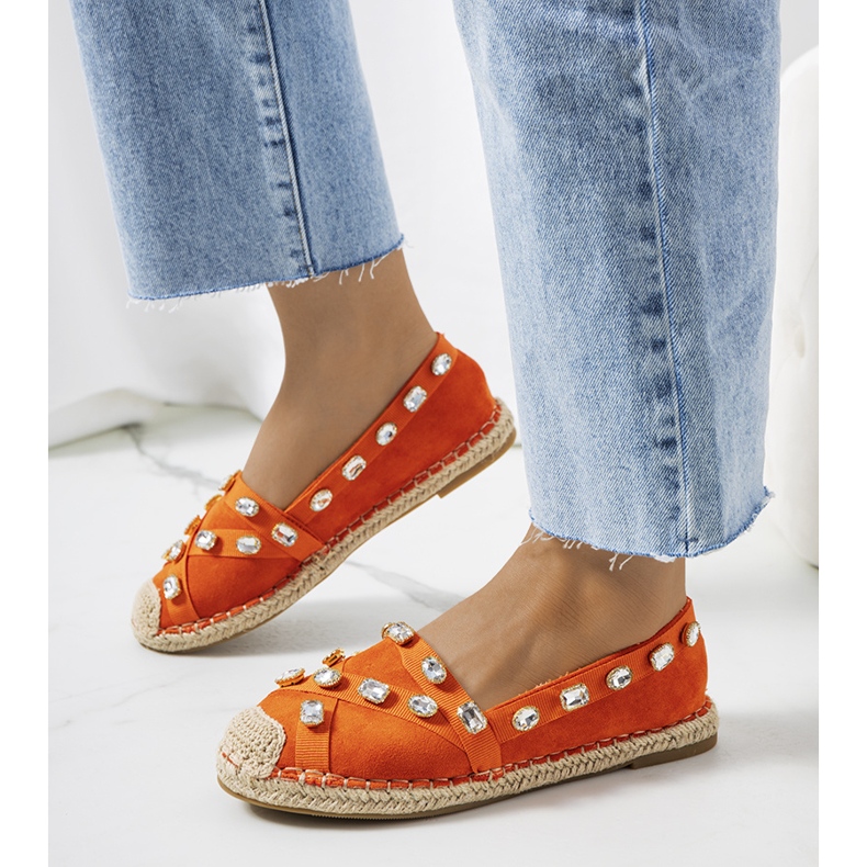 Oranžové espadrilky Chanou pomerančový 1