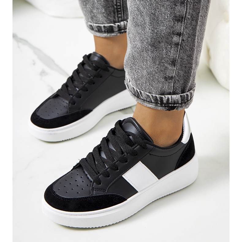 Černé dámské tenisky Ontario černá stříbrný 1