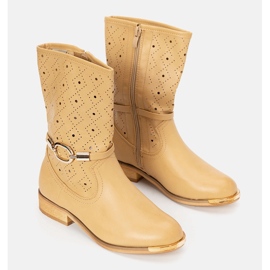 Béžové dětské kozačky Valley béžový 1