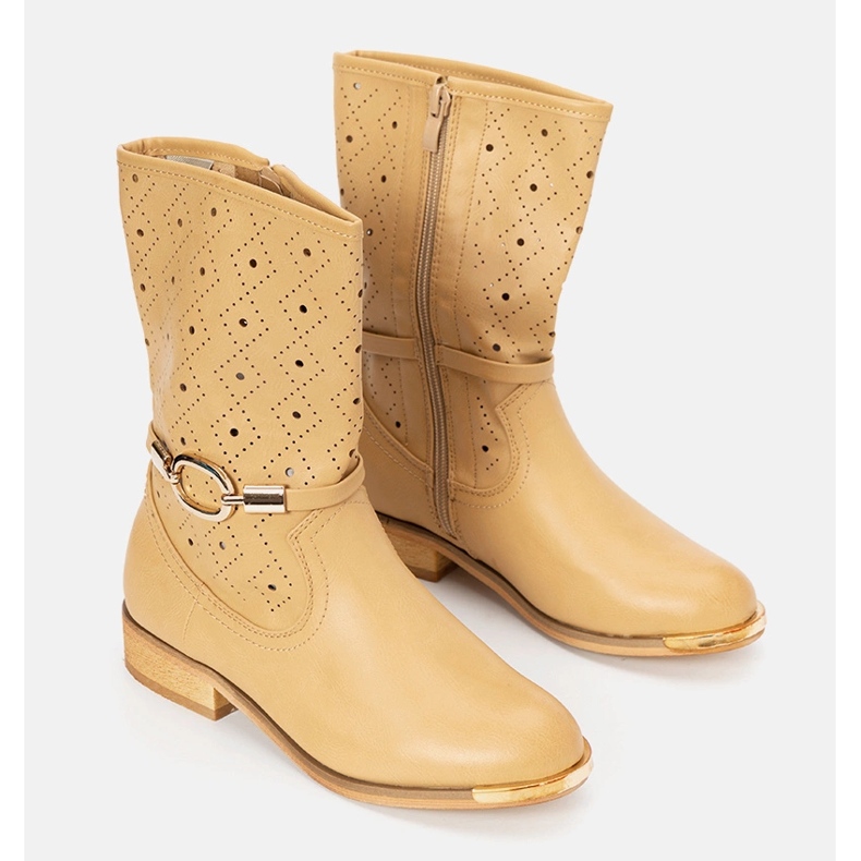 Béžové dětské kozačky Valley béžový 1