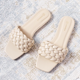 Béžové sandály na plochém podpatku značky D'Adda béžový 1