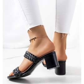 Černé pletené patky černá 1