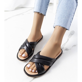 Černé dámské pantofle Thines černá 1