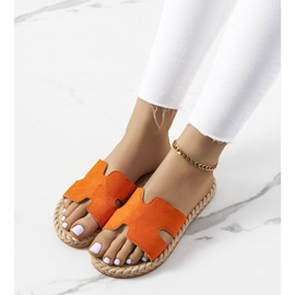 Oranžové dámské pantofle Nadja oranžový 1