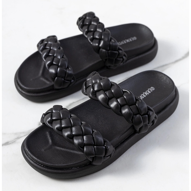 Černé pantofle Angas černý 1