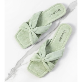 Zelené dámské pantofle Howse zelená 1 Zelené dámské pantofle Howse zelená 1