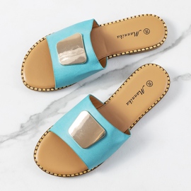 Modré dámské pantofle Synan modrý 1