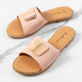 Růžové dámské pantofle Synan růžový 1 Růžové dámské pantofle Synan růžový 1