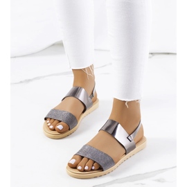 Dámské stříbrné sandály Laval stříbrný 1 Dámské stříbrné sandály Laval stříbrný 1