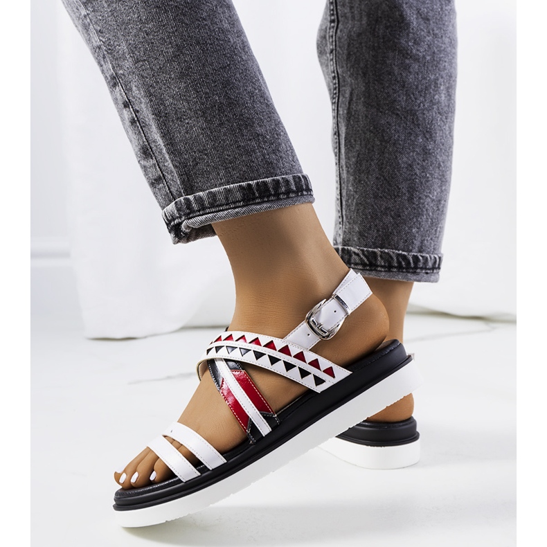 Bílé dámské sandály Doren bílý 1