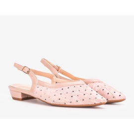 Růžové krajkové balerínky Marlioz růžový 1