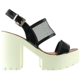 Sandály s vysokou podrážkou LX03 Black černá 1