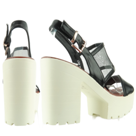 Sandály s vysokou podrážkou LX03 Black černá 2