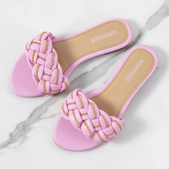 Elegantní růžové pantofle Correra růžový 1