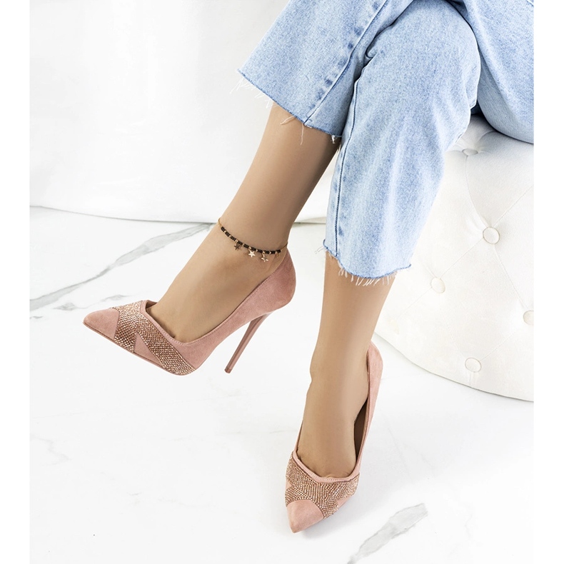 Stevenovy růžové podpatky růžový 1