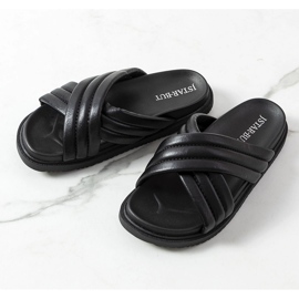 Černé pantofle na platformě Daintree černý 1