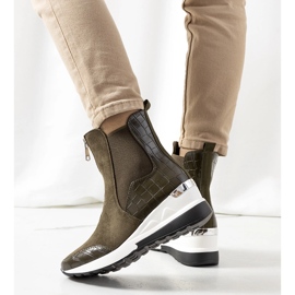 Zelené tenisky na klínu Triaca zelený 1