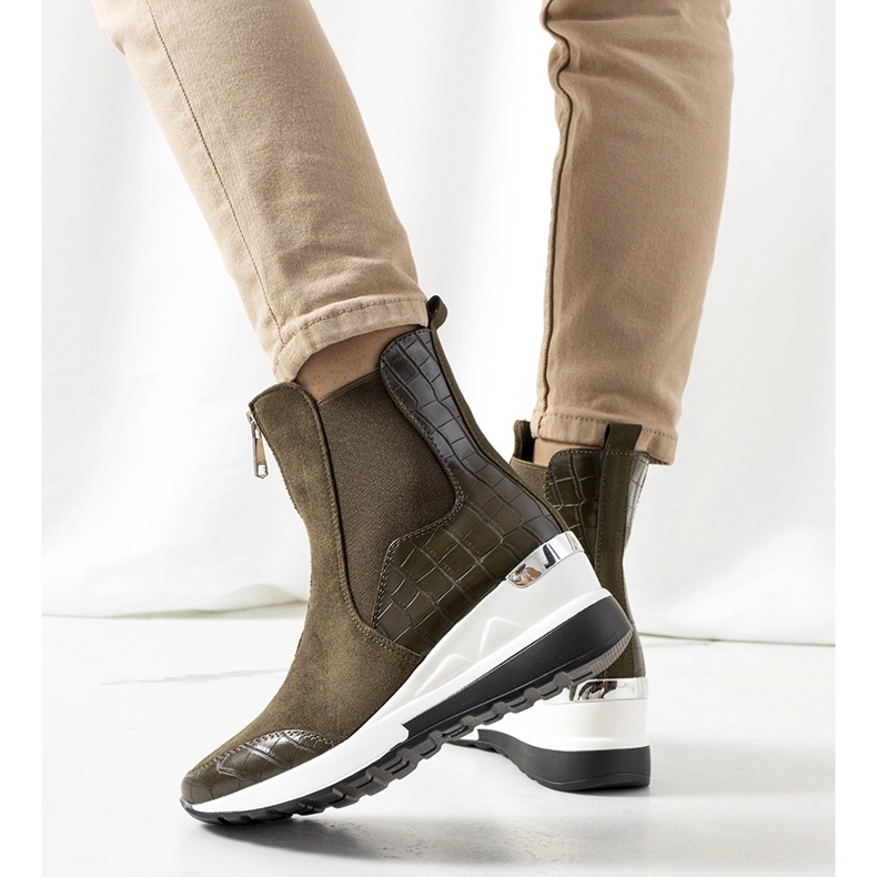 Zelené tenisky na klínu Triaca zelená 1 Zelené tenisky na klínu Triaca zelená 1